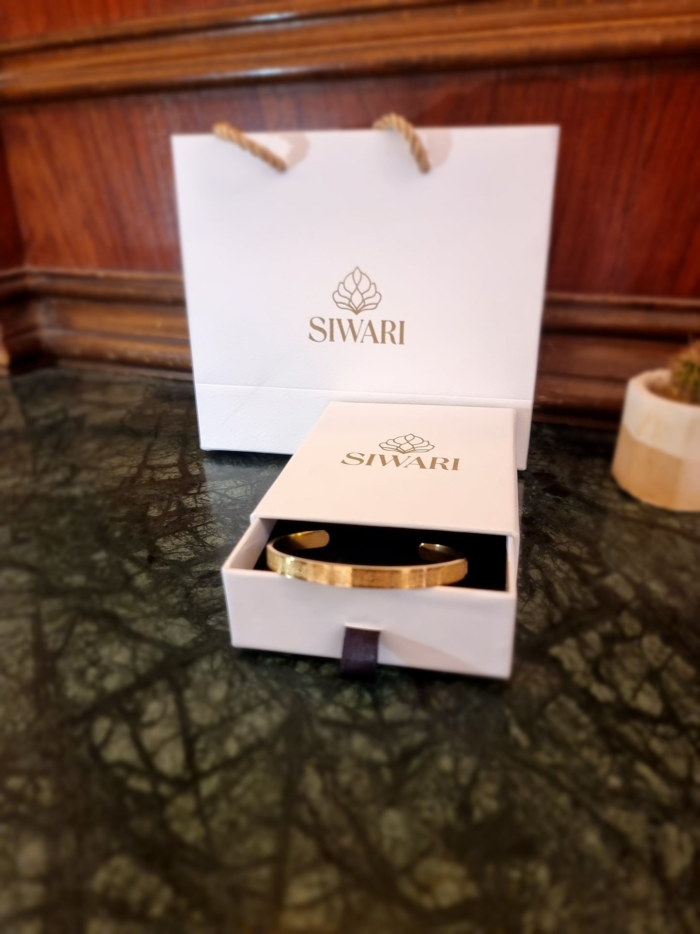 Siwari Gold Ayat al-Kursi Bangle